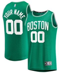  Boston Celtics Fanatics Youth Fast Break Custom Jersey - Green - Icon Edition