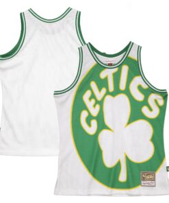  Boston Celtics Mitchell &amp Ness Hardwood Classics Blown Out Fashion Jersey - White