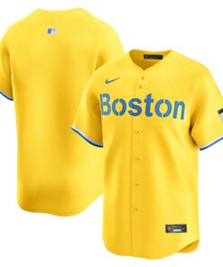  Boston Red SoxCity Connect Limited Jersey  Gold