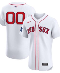 Boston Red SoxHome Elite PickAPlayer Retired Roster Patch Jersey  White