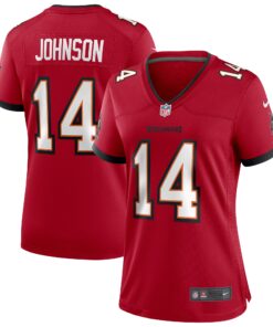 Brad Johnson Tampa Bay Buccaneers  Women_s Game Retired Player Jersey  Red