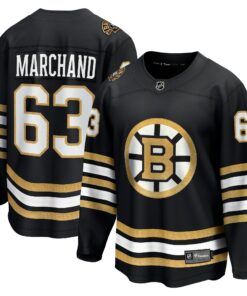 Brad Marchand Boston Bruins Fanatics 100th Anniversary Premier Breakaway Player Jersey  Black