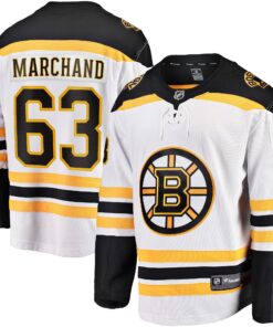 Brad Marchand Boston Bruins Fanatics Away Premier Breakaway Player Jersey  White