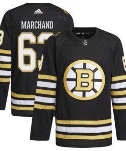 Brad Marchand Boston Bruins  Primegreen 100th Anniversary Authentic Player Jersey  Black