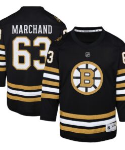 Brad Marchand Boston Bruins Youth 100th Anniversary Replica Player Jersey  Black