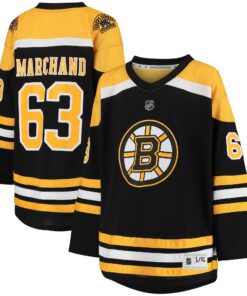 Brad Marchand Boston Bruins Youth Home Replica Player Jersey  Black