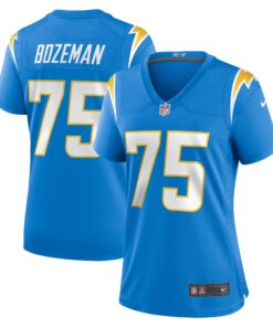 Bradley Bozeman Los Angeles Chargers  Women_s  Game Jersey   Powder Blue 1