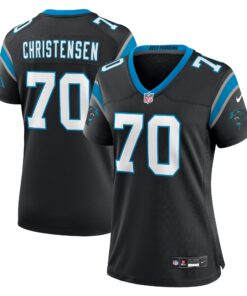Brady Christensen Carolina Panthers  Women_s Team Game Jersey  Black