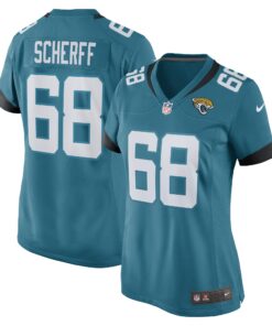 Brandon Scherff Jacksonville Jaguars  Women_s Game Player Jersey  Teal