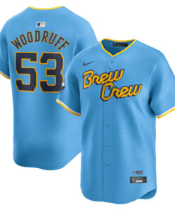 Brandon Woodruff Milwaukee BrewersCity Connect Limited Player Jersey  Powder Blue