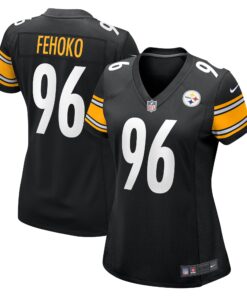 Breiden Fehoko Pittsburgh Steelers  Women_s  Game Jersey   Black