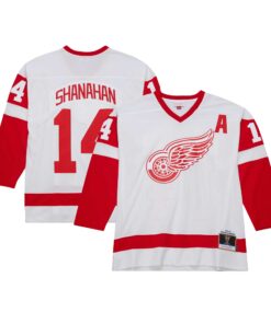 Brendan Shanahan Detroit Red Wings Mitchell amp Ness  200102 Alternate Captain Blue Line Player Jersey  White