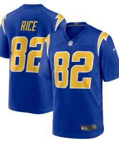 Brenden Rice Los Angeles Chargers  2024 NFL Draft 2nd Alternate Game Player Jersey  Royal