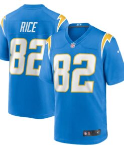Brenden Rice Los Angeles Chargers  Team Game Jersey   Powder Blue