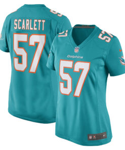 Brennan Scarlett Miami Dolphins  Women_s Game Jersey  Aqua