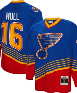 Brett Hull St. Louis Blues Mitchell amp Ness  199596 Blue Line Player Jersey  Blue