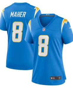 Brett Maher Los Angeles Chargers  Women_s Team Game Jersey   Powder Blue