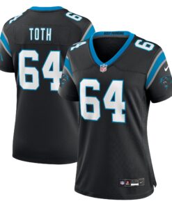 Brett Toth Carolina Panthers  Women_s  Game Jersey   Black