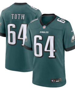 Brett Toth Philadelphia Eagles   Game Jersey  Midnight Green