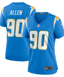 Brevin Allen Los Angeles Chargers  Women_s Team Game Jersey   Powder Blue