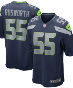 Brian Bosworth Seattle Seahawks  Game Retired Player Jersey  College Navy