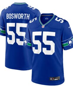 Brian Bosworth Seattle Seahawks  Throwback Retired Player Game Jersey  Royal
