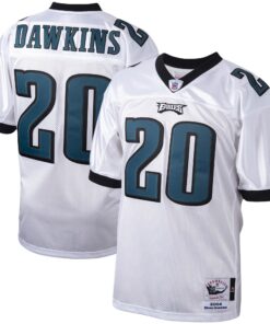 Brian Dawkins Philadelphia Eagles 2004 Mitchell amp Ness Authentic Throwback Retired Player Jersey  White