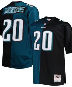 Brian Dawkins Philadelphia Eagles Mitchell amp Ness Big amp Tall Split Legacy Retired Player Replica Jersey  Midnight GreenBlack