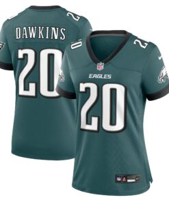 Brian Dawkins Philadelphia Eagles  Women_s Retired Player Game Jersey  Midnight Green