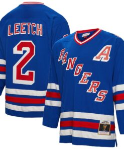 Brian Leetch New York Rangers Mitchell amp Ness Alternate Captain Patch 199394 Blue Line Player Jersey  Blue