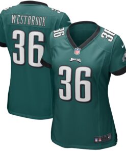 Brian Westbrook Philadelphia Eagles  Women_s Game Retired Player Jersey  Midnight Green