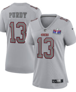 Brock Purdy San Francisco 49ers  Women_s Super Bowl LVIII Atmosphere Fashion Game Jersey  Gray
