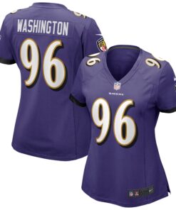 Broderick Washington Baltimore Ravens  Women_s Game Jersey  Purple