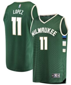 Brook Lopez Milwaukee Bucks Fanatics Fast Break Replica Player Jersey Green - Icon Edition