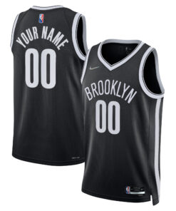 Brooklyn Nets 202122 Diamond Swingman Custom Jersey - Icon Edition - Black