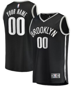 Brooklyn Nets Fanatics Youth Fast Break Custom Replica Jersey Black - Icon Edition