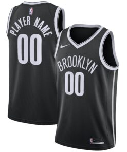 Brooklyn Nets Swingman Custom Jersey Black - Icon Edition