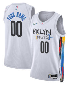 Brooklyn Nets Unisex 202223 Swingman Custom Jersey - City Edition - White 1