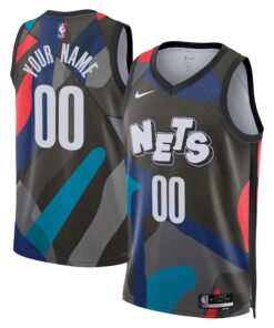  Brooklyn Nets Unisex 202324 Custom Swingman Jersey - Black - City Edition