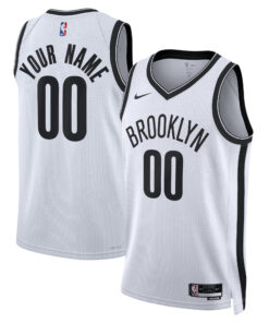 Brooklyn Nets Unisex Swingman Custom Jersey White - Association Edition