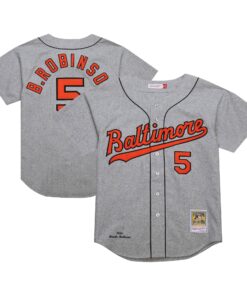 Brooks Robinson Baltimore Orioles Mitchell amp Ness Cooperstown Collection 1966 Authentic Jersey  Gray