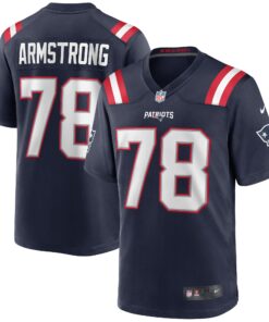 Bruce Armstrong New England Patriots  Game Retired Player Jersey  Navy