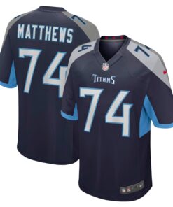 Bruce Matthews Tennessee Titans  Retired Player Jersey  Navy