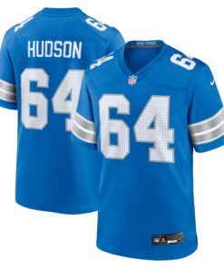 Bryan Hudson Detroit Lions  Game Jersey   Blue
