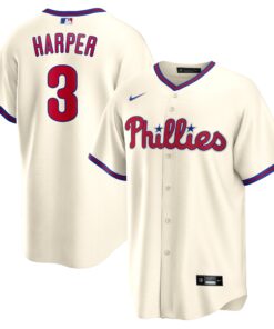Bryce Harper Philadelphia PhilliesAlternate Replica Player Name Jersey  Cream
