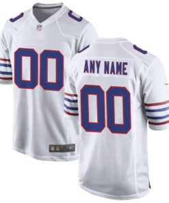 Buffalo Bills  Alternate Custom Game Jersey  White