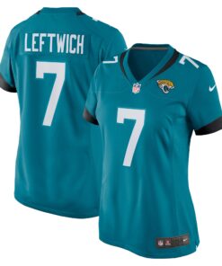 Byron Leftwich Jacksonville Jaguars  Women_s Retired Player Game Jersey  Teal