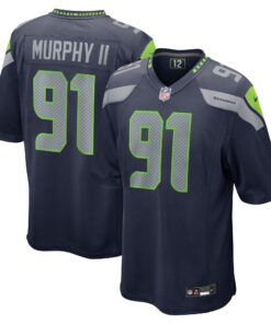 Byron Murphy II Seattle Seahawks  2024 NFL Draft First Round Pick Player Game Jersey  College Navy