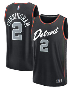Cade Cunningham Detroit Pistons Fanatics Fast Break Jersey - Black - City Edition