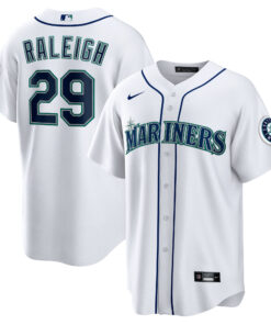 Cal Raleigh Seattle MarinersHome Replica Jersey  White